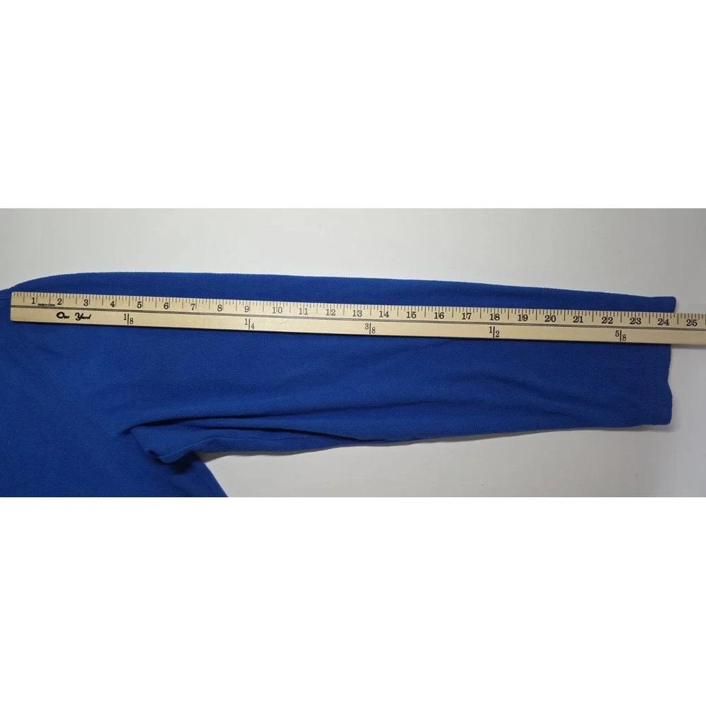 The North Face Mens Size M Blue Long Sleeve 1/4 Zip Fleece‎ Pullover